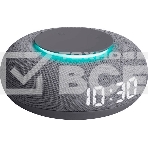 Умная колонка VK Капсула Мини 5Вт, с голосовым ассистентом Маруся, с LED-часами, светло-серый, фото11