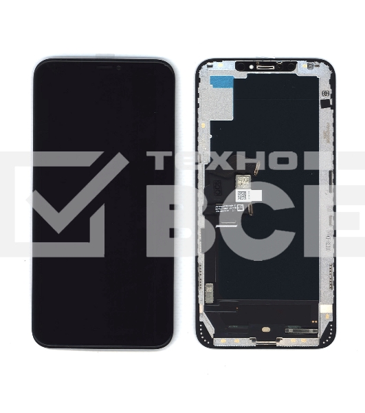 Дисплей Amperin для Apple iPhone XS Max в сборе с тачскрином (Soft Oled), черный