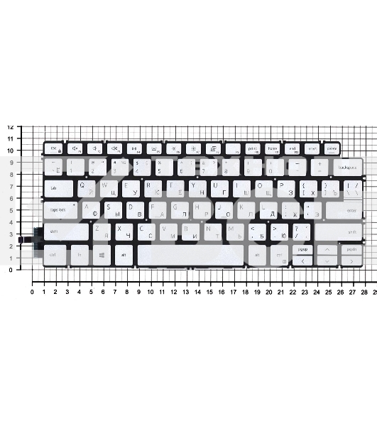 Клавиатура для ноутбука Dell 14-5390 серебристая