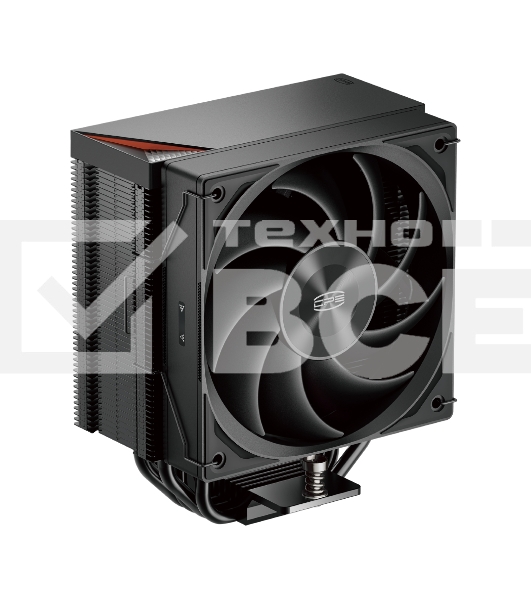 Кулер для процессора PCCooler RZ500 BK (250W, 4-pin PWM, 155mm, Al/Cu, 5x6mm, 1x120mm, 86.73CFM, 32dBA, 2200RPM, S: 1851/1700/1200/115X, AM5/AM4, black)