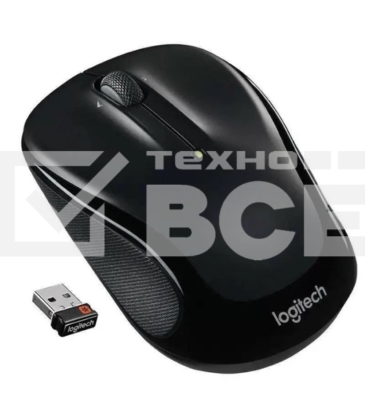 Мышь беспроводная Logitech M325 черный, 1000 dpi, радиоканал, USB, кнопки - 3