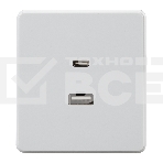 Розетка Kranz ROUND USB-A+Type-C 3А с функцией быстрой зарядки перламутр, фото6