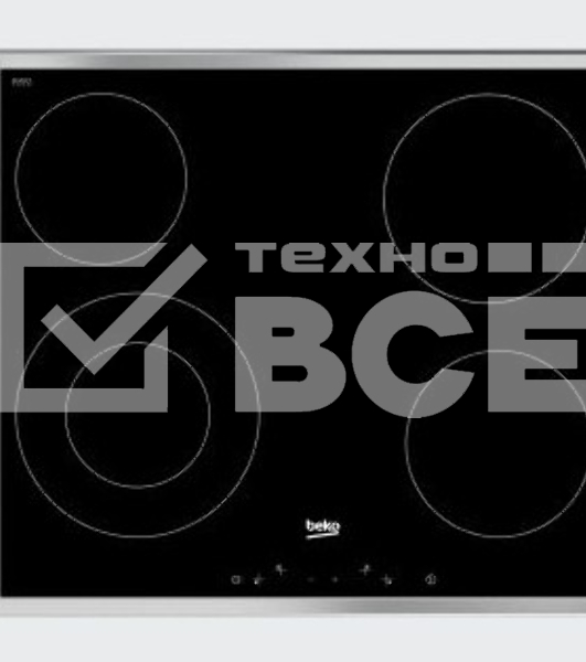 Встраиваемая электрическая варочная поверхность Beko HIC 64402 X, Черный