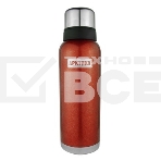 Термос Арктика, 106-1200 красный, узкое горло 1,2 л, американский дизайн, антивандальное покрытие, две чашки, холод/тепло 32 ч, фото 1