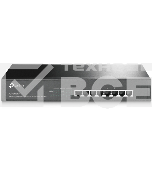 Коммутатор TP-LINK TL-SG1008MP 8-портовый настольный/монтируемый в стойку гигабитный коммутатор с 8 портами PoE+