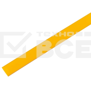 Термоусадочная трубка 8,0/4,0 мм, желтая, упаковка 50 шт. по 1 м PROconnect