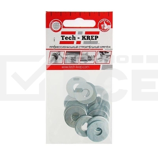 Шайба кузовная M8 цинк. DIN 9021 (уп.15шт) пакет Tech-Krep 103038