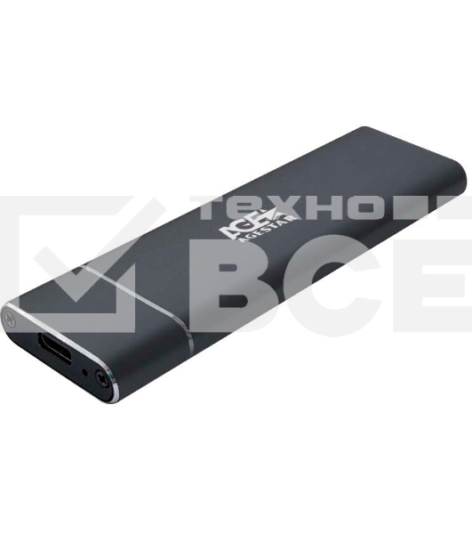 Внешний корпус AgeStar USB 3.1 Type-C M.2 NVME (M-key)  AgeStar 31UBNV5C (BLACK), алюминий, черный