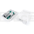 Розетка компьютерная Hyperline SB1-1-8P8C-C6-SH-WH RJ-45(8P8C), категория 6, экранированная, одинарная, внешняя, Dual IDC, фото 1