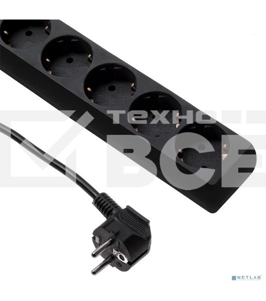 Сетевой фильтр Buro 600SH-16-3-B 3м (6 розеток) черный (коробка)
