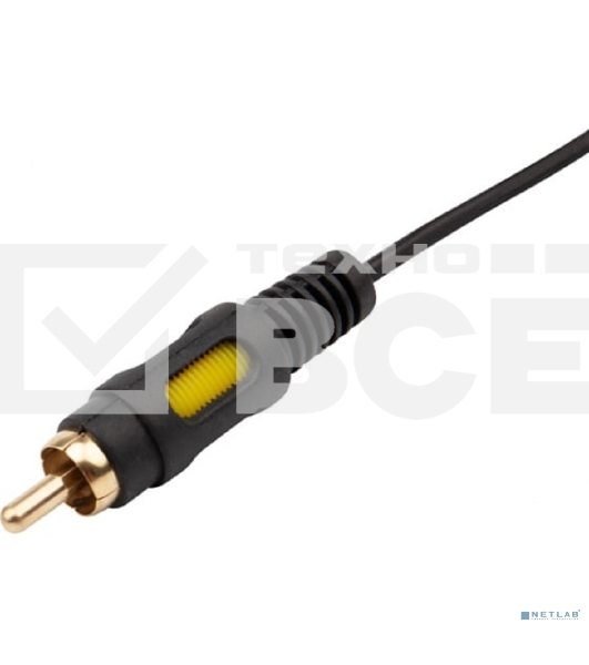 Шнур Стерео 3,5 мм 4C - 3 RCA, длина 1,5 мeтра (GOLD) Rexant