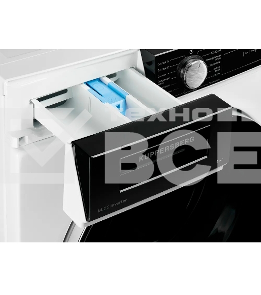 Отдельностоящая стиральная машина Kuppersberg WM 490 W глубина 53 см, загрузка белья 7 кг, Электронное управление / LED дисплей, Отжим 1200 об/мин, Диаметр люка 485, Диаметр загрузочного люка 310 мм, 15 программ, Отложенный старт, Блокировка от детей, Уро