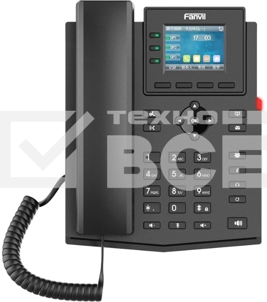 Телефон IP Fanvil X303-2 Wire черный