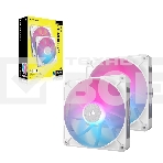 Вентилятор для корпуса Corsair iCUE LINK RX140 RGb (140x140x25мм, 4-pin PWM, RGb, 94.7CFM, 36dBA, 1700RPM, белый, 2pcs), фото4