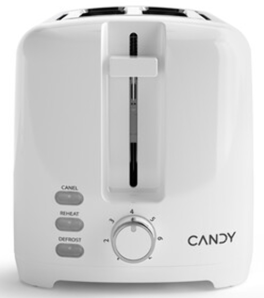 Тостер Candy CT-250 белый, 930 Вт, 2 слота