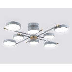 Люстра светодиодная на штанге Ambrella light FL516339/8 GR/CP серый/медь 120W 3000-6000K D850*170 (без ПДУ), фото8