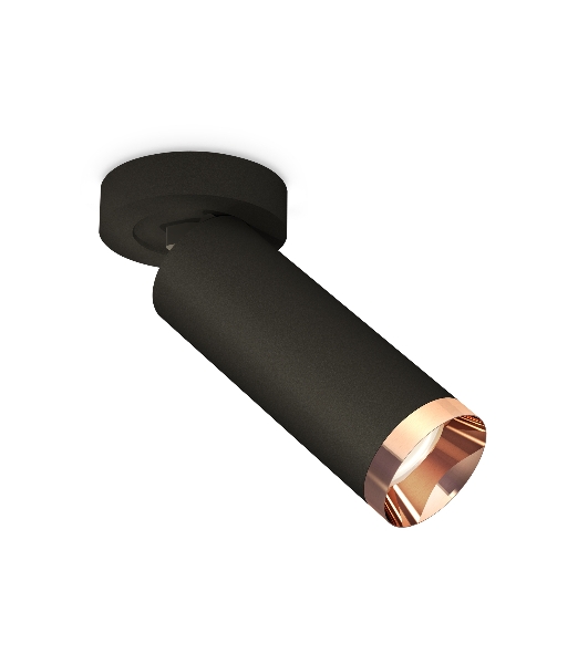 Светильник Ambrella Light XM6343205 SBK/PPG черный песок/золото розовое полированное MR16 GU5.3 (A2229, C6343, N6135)