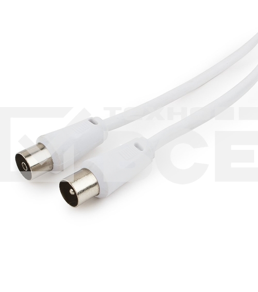 Кабель телевизионный Cablexpert CCV-515-W-3M, Coaxial M/F, белый, 3м