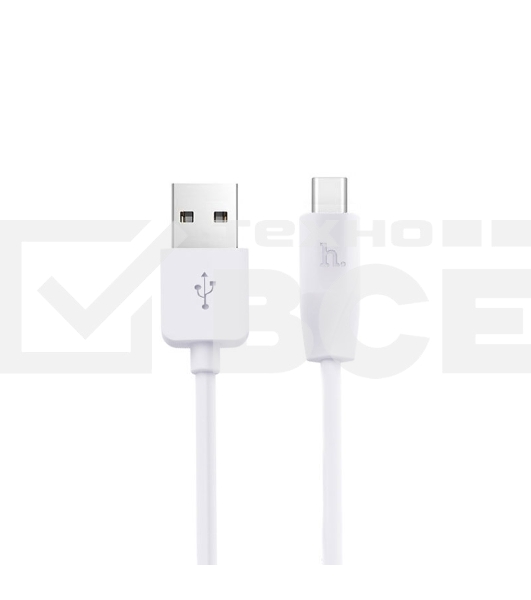 Кабель USB 2.0 hoco X1, АM/Type-C M, белый, 1м