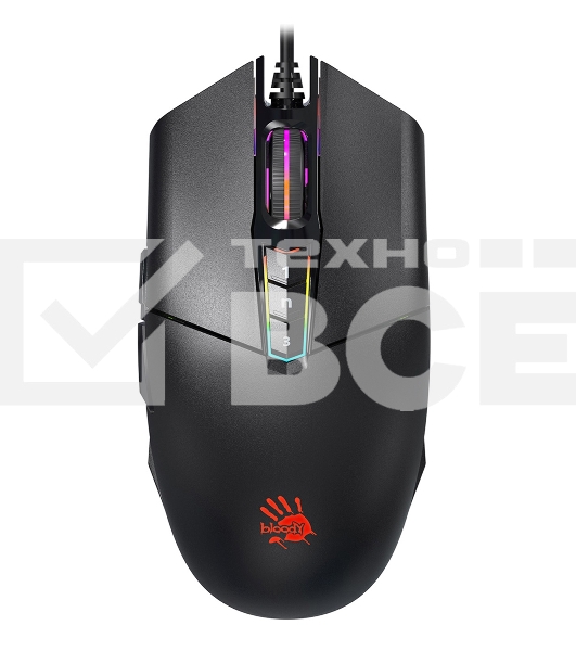 Мышь проводная A4Tech Bloody P91s черный, 8000 dpi, USB, кнопки - 8