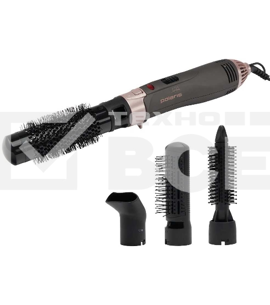 Фен-щетка POLARIS PHS1204i маренго/розовый , 1200Вт