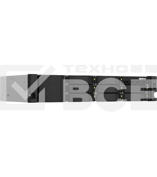 Сетевое хранилище SMB QNAP TS-873AeU-RP-4G NAS 8 HDD trays, 2x 2.5 GbE. 64-bit 4-core AMD V1500B 2,2 GHz, 4 GB. RAM (1*4 GB) up to 32GB (2*16 GB), 2 x M2 2280 (PCIe Gen3 x 1), 2xPSU W/o rail kit RAIL-B02