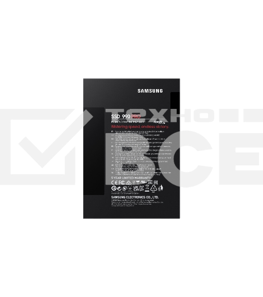 Накопитель SSD Samsung 990 PRO, 2TB, PCIe 4.0 x4, M.2 2280, NVMe, R/W 7450/6900