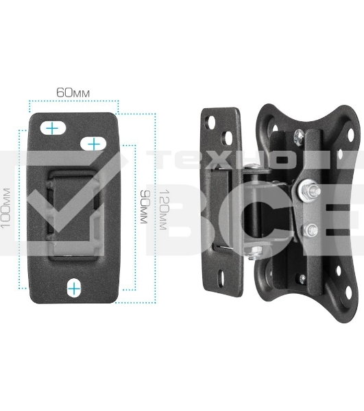 Кронштейн для телевизора Kromax CORBEL-1 черный 10