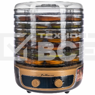 Сушилка для овощей Pullman PL-2280 черно-золот. 8 тонир. поддонов + 2 поддона для пастилы в подарок