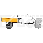 Прицеп для мотоблока TT-500, оцинк., груз. 500 кг, рег. сцепка, колеса 4.00-10, в упаковке Denzel, фото4