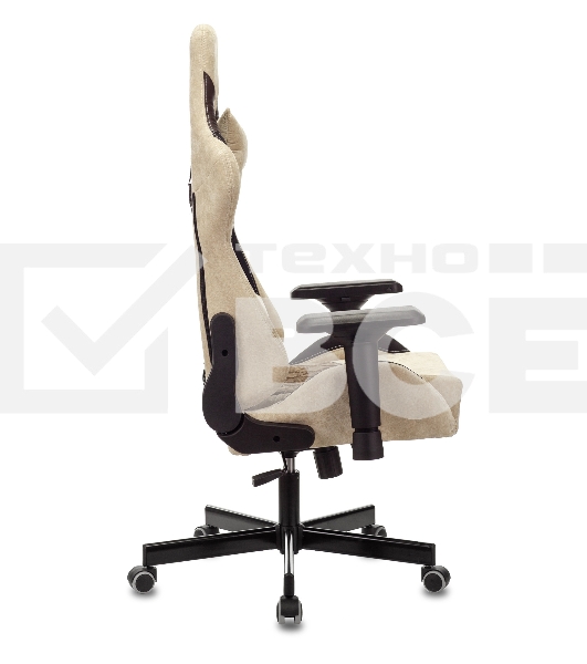 Кресло игровое Бюрократ VIKING 7 KNIGHT BR FABRIC коричневый текстиль/эко.кожа крестовина металл/пластик