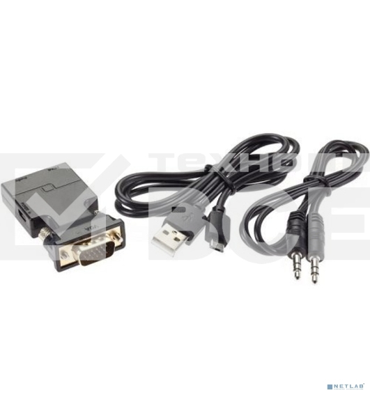 Переходник VCOM CA337A VGA(M)+audio+microUSB --> HDMI(F)1080*60Hz