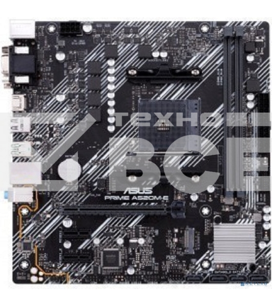 Материнская плата ASUS PRIME A520M-E, AM4, AMD A520, 2xDDR4, 4xSATA, 1xM.2, 1xPCI-E 3.0 x16, 2xUSB-A 3.2 Gen 1, 1xUSB 3.2 Gen 2, 1xDVI-D, 1xHDMI, 1xVGA, 1x 1Gb LAN, 3x3.5 мм, 7.1, Micro-ATX