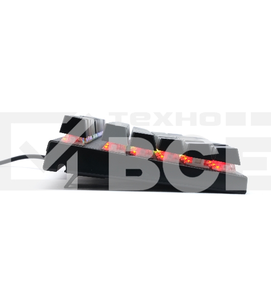 Проводная механическая клавиатура Gembird KB-G600, 87кл, Rainbow, красн.свитчи, 1.8м, черная