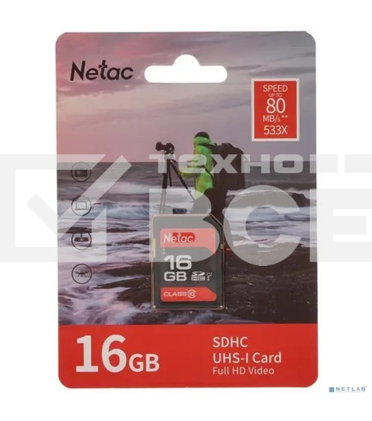 Флеш карта SDHC 16GB Netac P600 <NT02P600STN-016G-R>