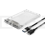 Внешний бокс 2.5 SATA Netac WH11 USB 3.0 NT07WH11-30CC слайд прозрачный корпус, фото4