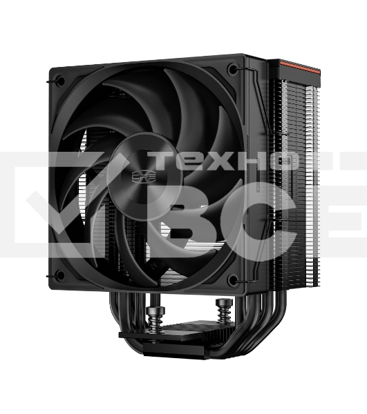 Кулер для процессора PCCooler RZ500 BK (250W, 4-pin PWM, 155mm, Al/Cu, 5x6mm, 1x120mm, 86.73CFM, 32dBA, 2200RPM, S: 1851/1700/1200/115X, AM5/AM4, black)