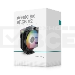 Кулер для процессора DEEPCOOL AG400 BK ARGB V2 черный 120мм алюминий+медь 2100rpm 31.6db 4-pin 220W 154мм, фото14