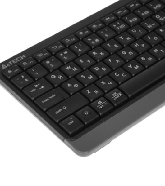 Клавиатура беспроводная A4Tech Fstyler FBK11, USB, Bluetooth/Радиоканал, черный/серый