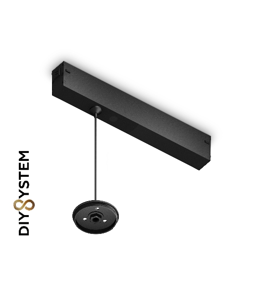 A2652 BK черный крепеж трековый подвесной для корпуса DIY D60mm 240*42*25 H1500