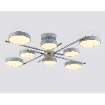 Люстра светодиодная на штанге Ambrella light FL516339/8 GR/CP серый/медь 120W 3000-6000K D850*170 (без ПДУ), фото7