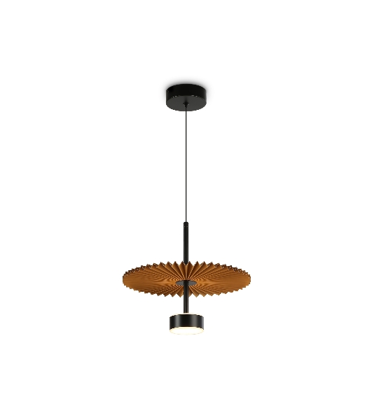 Светильник Ambrella light LH72607 BK/CF черный/кофе 6W 3000K D300*260-1770