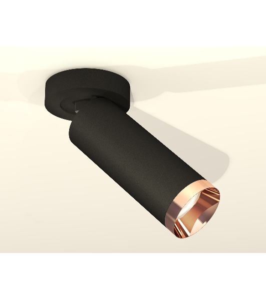 Светильник Ambrella Light XM6343205 SBK/PPG черный песок/золото розовое полированное MR16 GU5.3 (A2229, C6343, N6135)