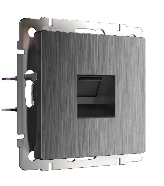 Розетка Ethernet RJ-45 (графит рифленый)