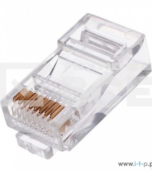 Коннектор RJ-45 (8P8C) LC-PTU-01/10 вилка универсальная. кат.5e. со сквозным отверстием  (10 шт.)