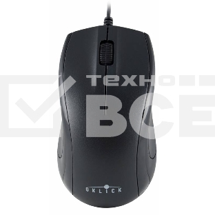 Мышь проводная Oklick 185M черный, 1200 dpi, USB, кнопки - 3
