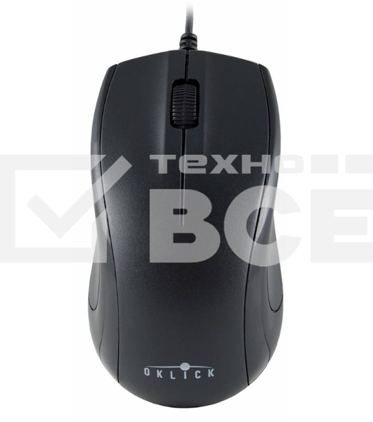 Мышь проводная Oklick 185M черный, 1200 dpi, USB, кнопки - 3