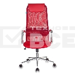 Кресло руководителя Бюрократ KB-9N/R/TW-97N красный TW-01 TW-11 сетка крестовина хром, фото8