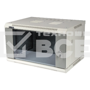 Шкаф коммутационный Lanmaster (TWT-CBWPG-6U-6X4-GY) 6U 600x400мм пер.дв.стекл 60кг серый
