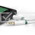 Кабель Greenconnect аудио 3.0m jack 3,5mm/jack 3,5mm белый, зеленая окантовка, ультрагибкий, 28 AWG, M/M, Premium GCR-AVC1662-3.0m, экран, стерео Кабель Greenconnect аудио 3.0m jack 3,5mm/jack 3,5mm белый, зеленая окантовка, ультрагибкий, 28 AWG, M/M, Pre, фото3